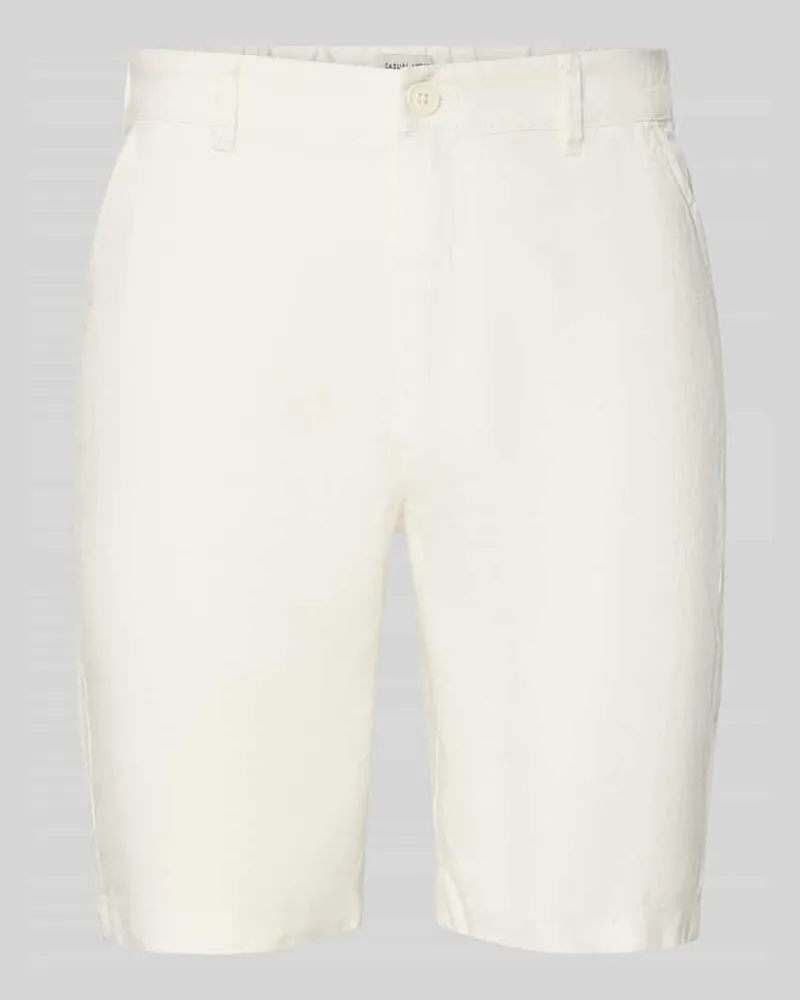 Casual Friday Leinen Shorts mit Eingrifftaschen Modell 'PANDRUP Offwhite