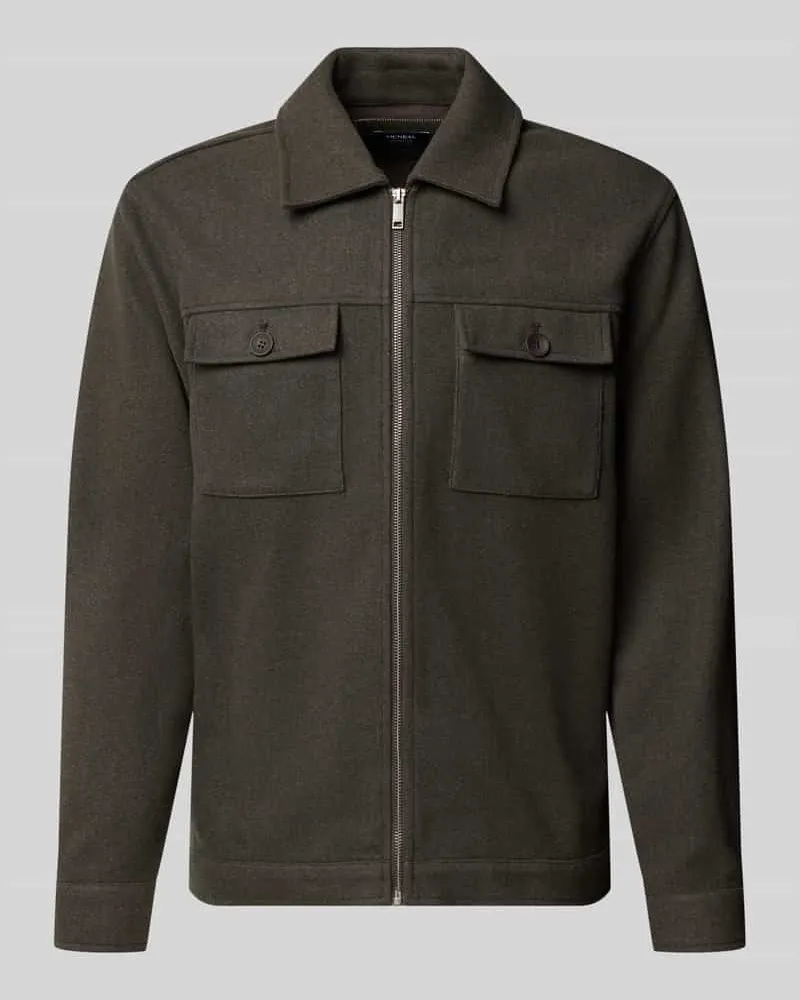 McNeal Hemdjacke mit Brusttaschen Schlamm
