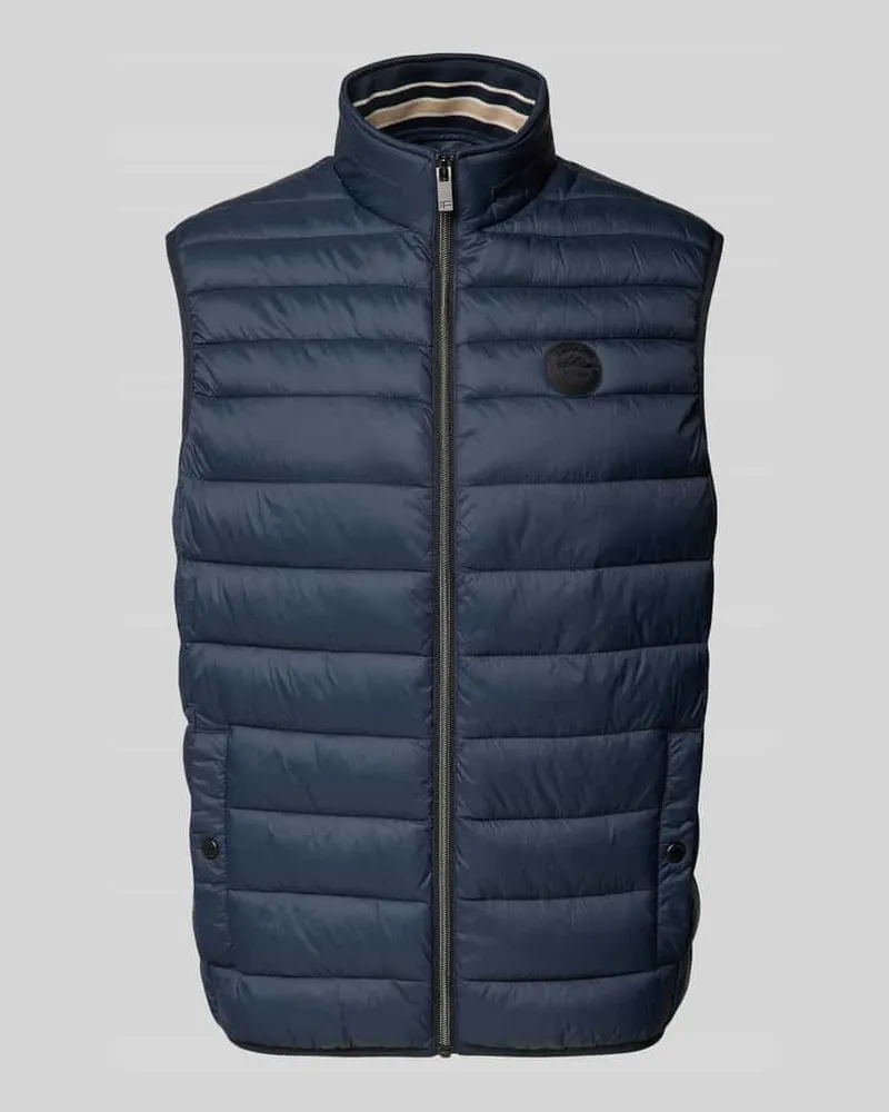 Christian Berg Steppweste mit Label-Patch 