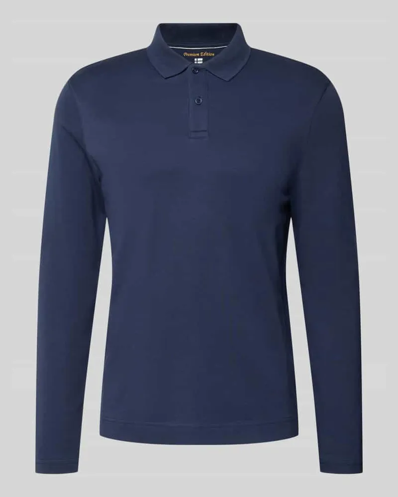 Christian Berg Regular Fit Poloshirt aus reiner Baumwolle Dunkelblau