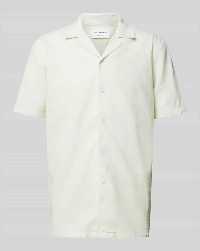 Lindbergh Regular Fit Freizeithemd aus Leinen-Baumwoll-Mix Mint