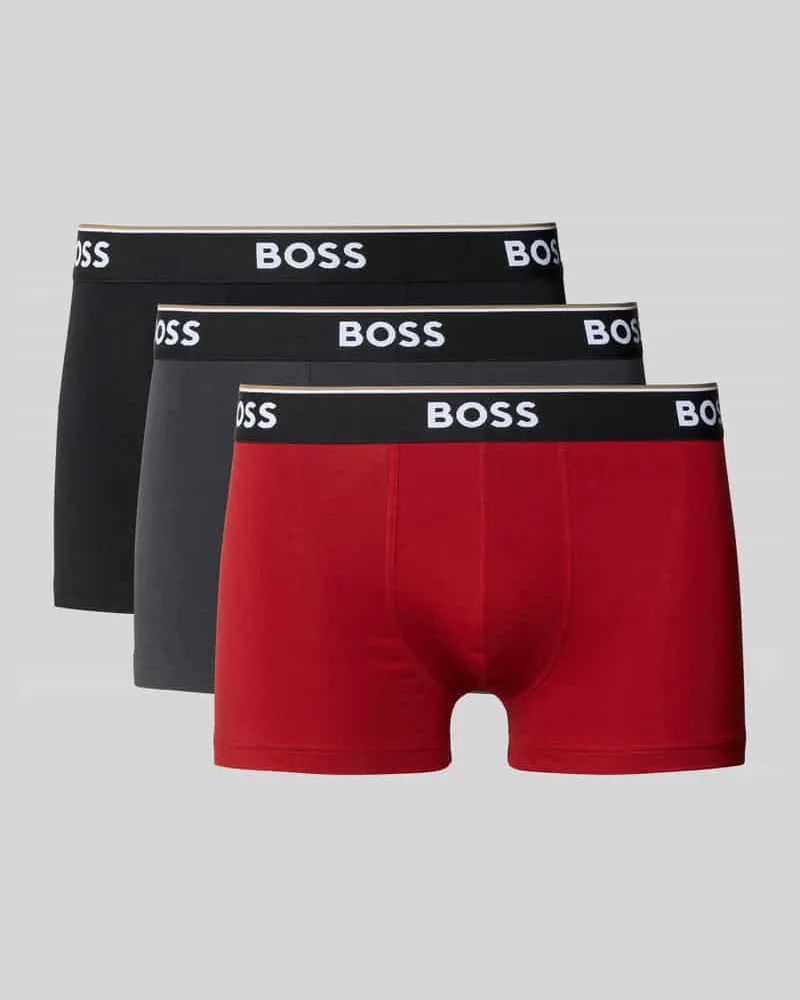 HUGO BOSS Regular Fit Trunks aus Baumwoll-Mix im 3er-Pack 