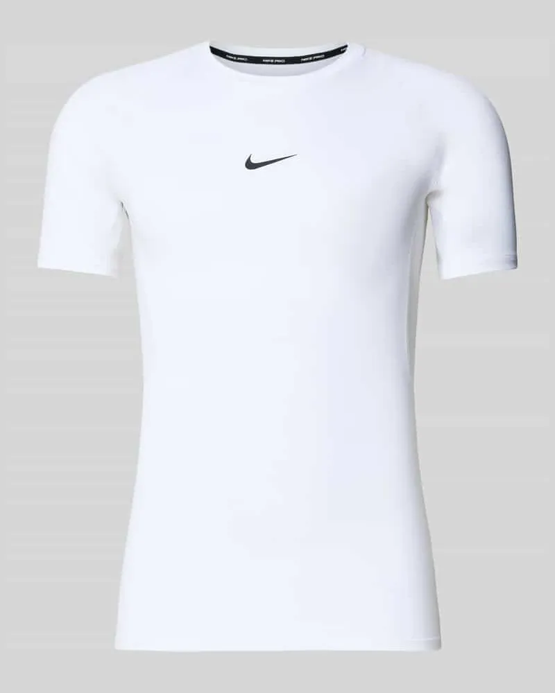 Nike T-Shirt mit Logo-Print und Rundhalsausschnitt Weiss