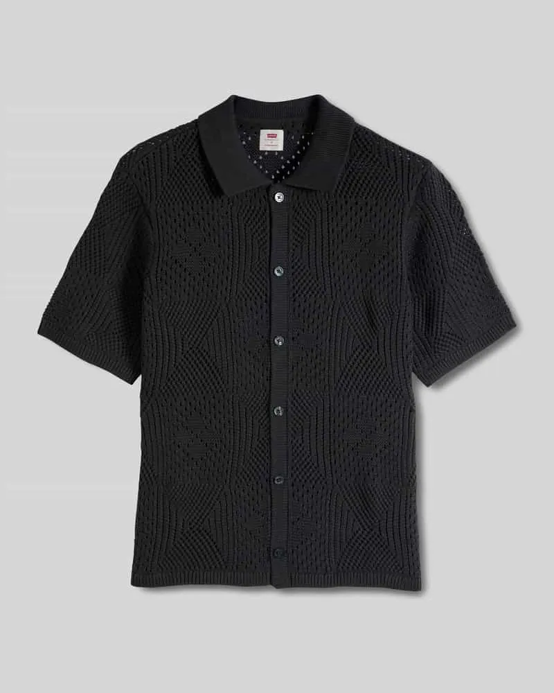 Levi's Regular Fit Kurzarmhemd aus reiner Baumwolle Black
