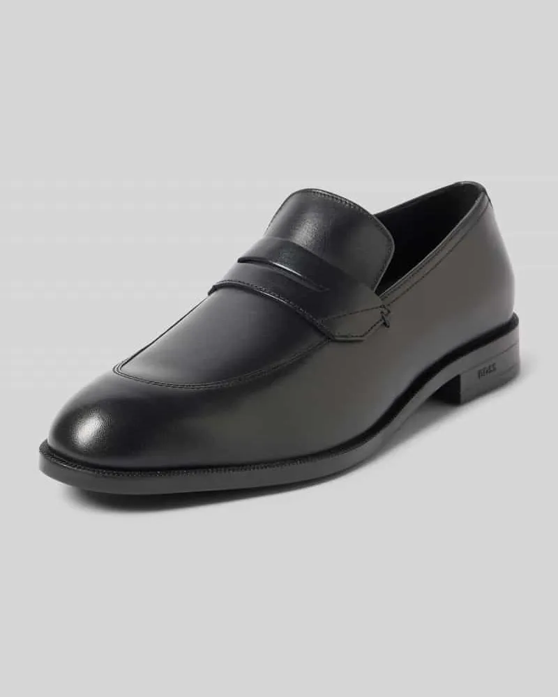 HUGO BOSS Lederloafers mit Label-Details Modell 'Tayil 