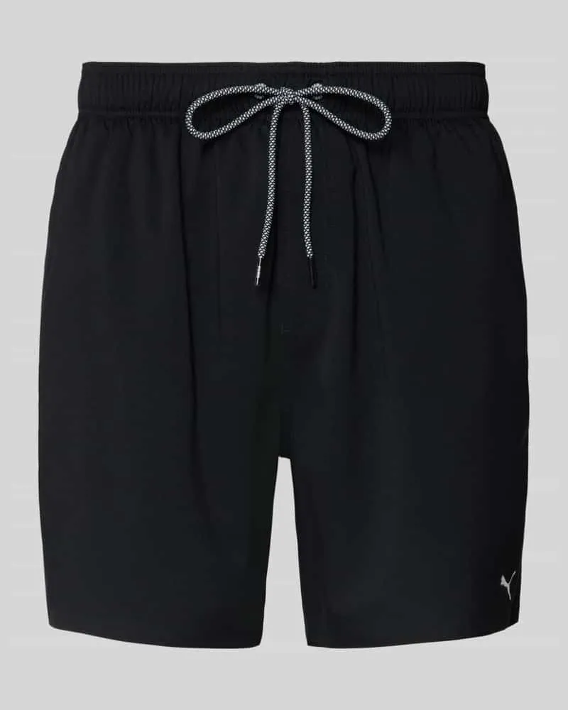 Puma Badeshorts mit Seitentaschen und Reißverschlusstasche hinten Black