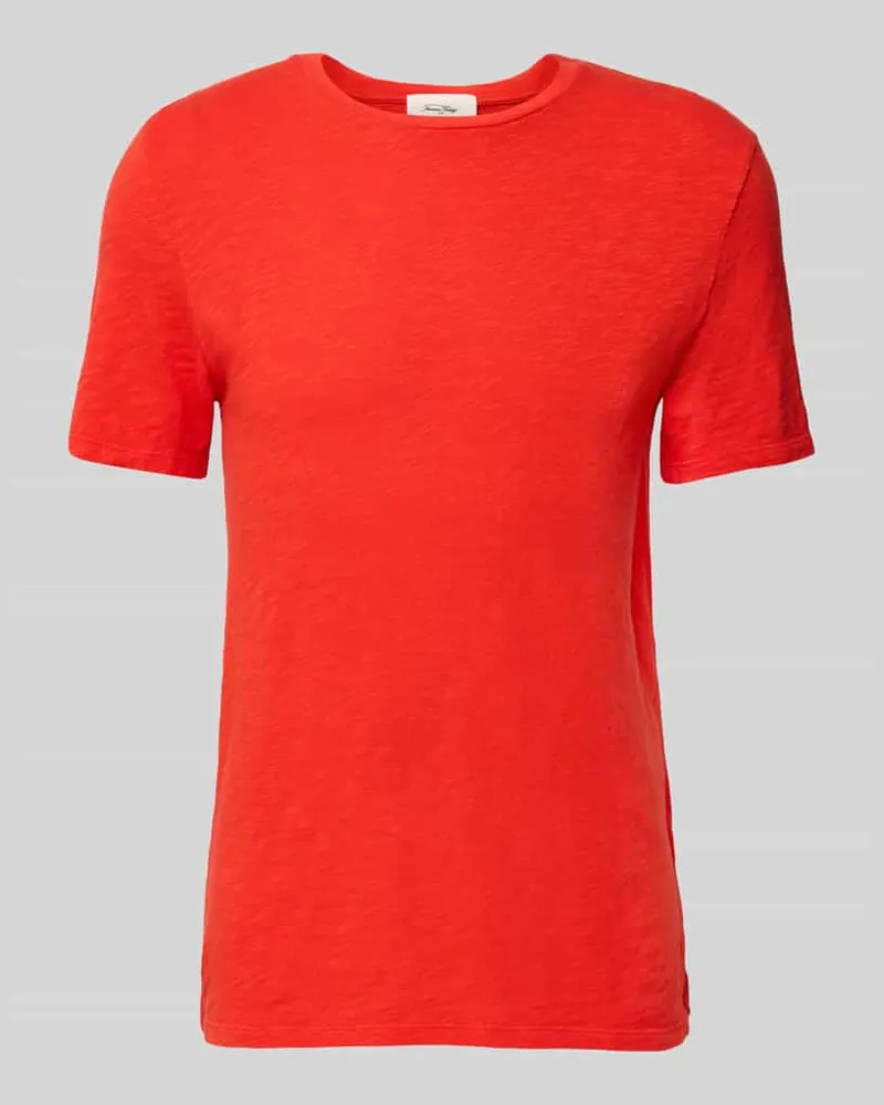 American Vintage T-Shirt mit geripptem Rundhalsausschnitt Modell 'BYSAPICK Rot