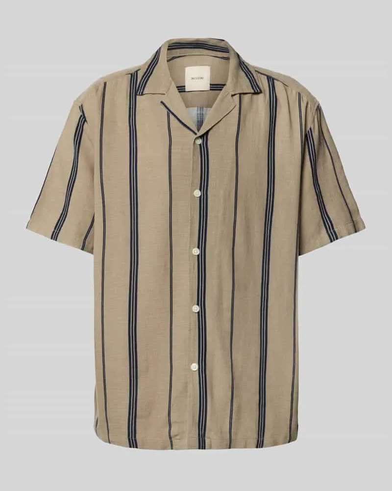 Only & Sons Loose Fit Freizeithemd aus Viskose-Mix Beige