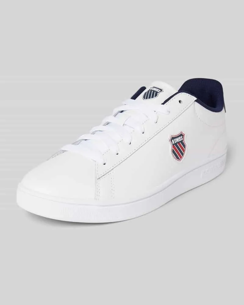 K-Swiss Sneaker mit Label-Badge Modell 'Court Shield II Weiss
