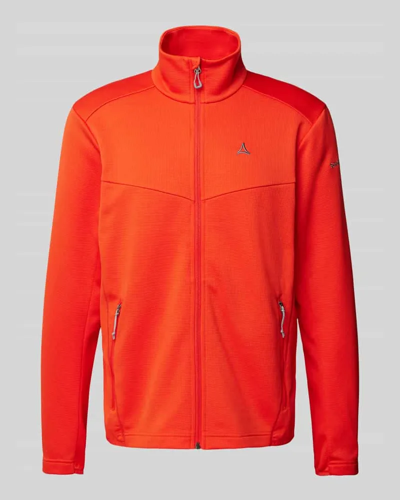 Schöffel Jacke mit Logo- und Label-Stitching Rot