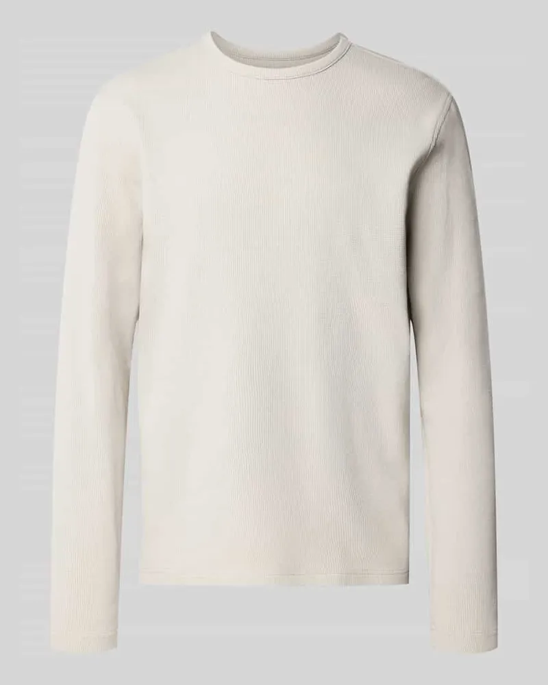McNeal Longsleeve mit Strukturmuster und Rundhalsausschnitt Beige
