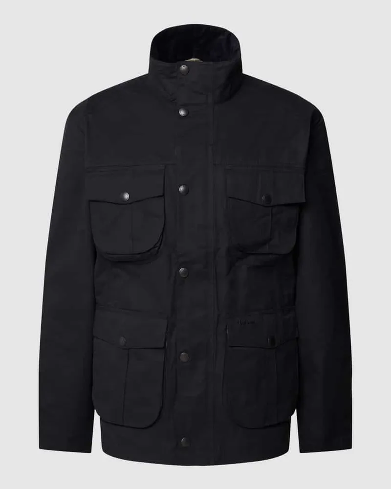 Barbour Jacke mit Label-Stitching Modell 'SANDERLI Marine