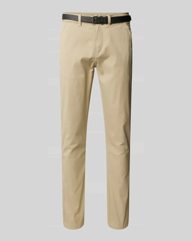 Lindbergh Classic Stretch Fit Chino mit Gürtel 