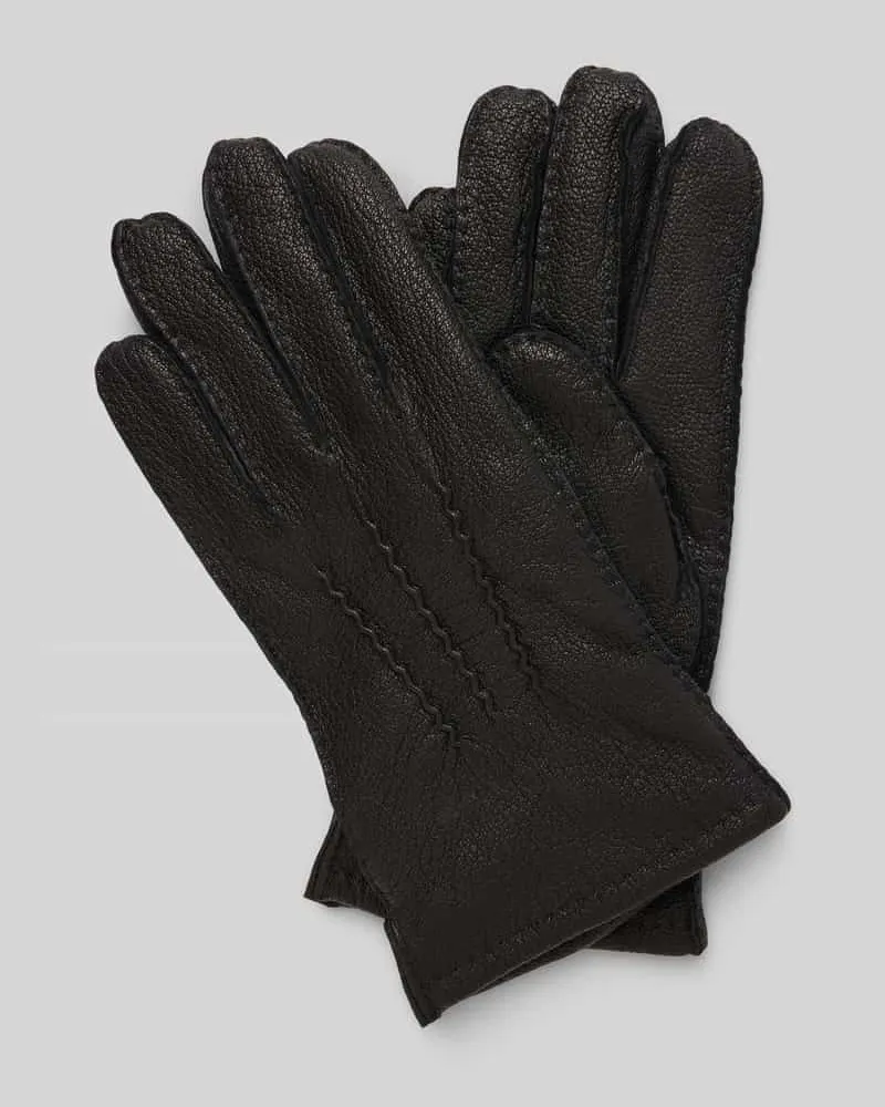 Bugatti Handschuhe in Leder-Optik Black