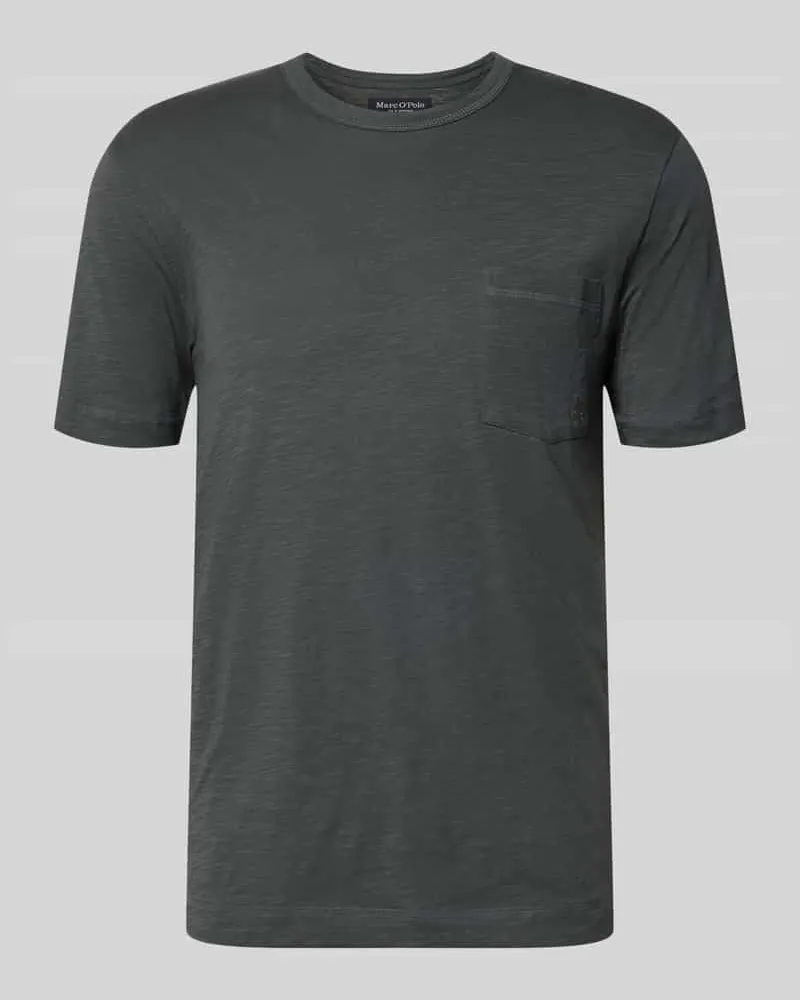 Marc O'Polo Regular Fit T-Shirt aus reiner Baumwolle Oliv