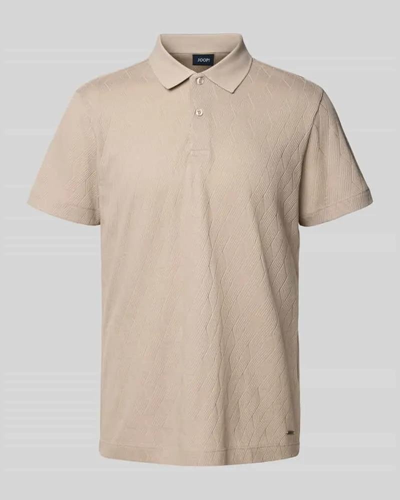 JOOP! Regular Fit Poloshirt aus reiner Baumwolle Modell 'Bianco Beige