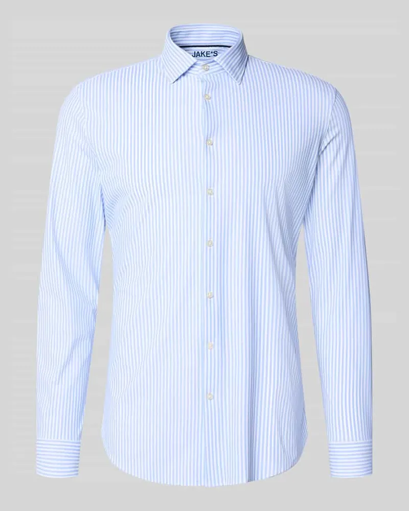 JAKE*S Slim Fit Business-Hemd mit Kentkragen 