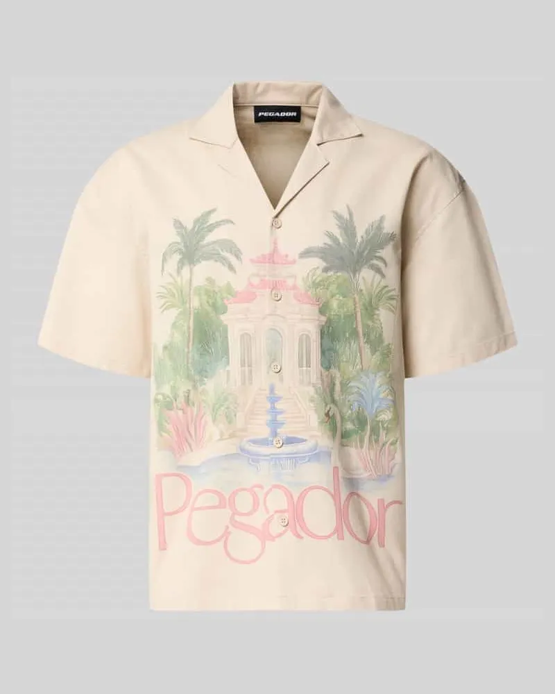 PEGADOR Relaxed Fit Freizeithemd mit Leinen-Anteil Modell 'Toledo Offwhite