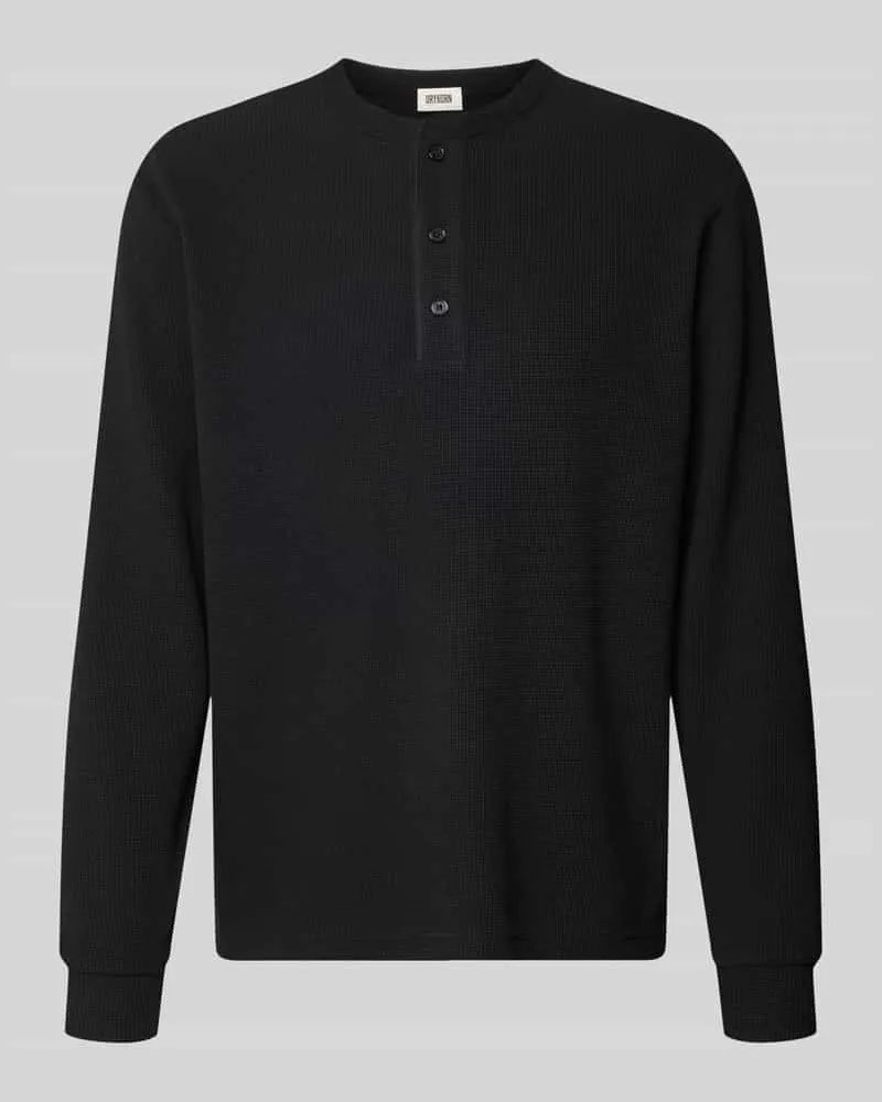 Drykorn Regular Fit Pullover mit Knopfleiste Modell 'Kilano Black