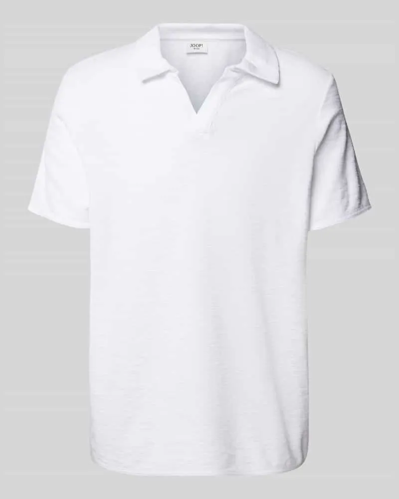 JOOP! Regular Fit Poloshirt mit V-Ausschnitt Modell 'Antal Weiss