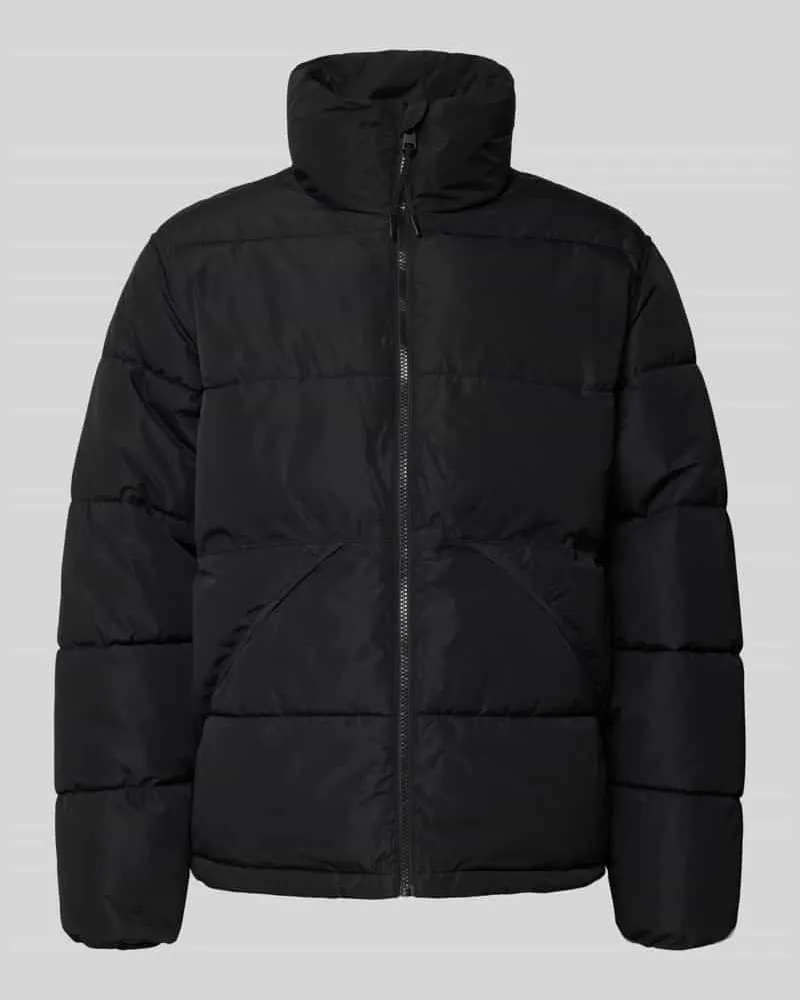 Only & Sons Regular Fit Steppjacke mit Stehkragen Modell 'PACK Black