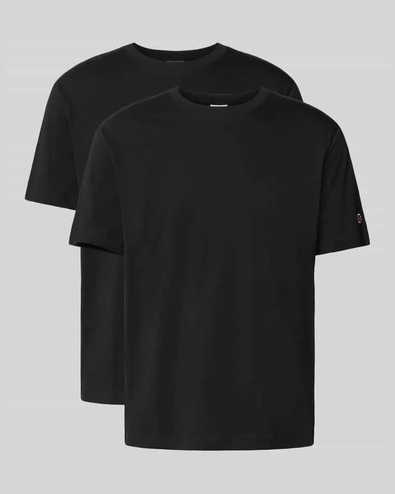Champion T-Shirt mit Rundhalsausschnitt im 2er-Pack Black