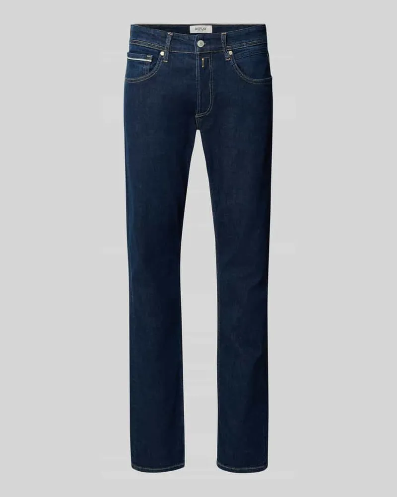Replay Straight Fit Jeans mit Eingrifftaschen Modell 'GROVER 