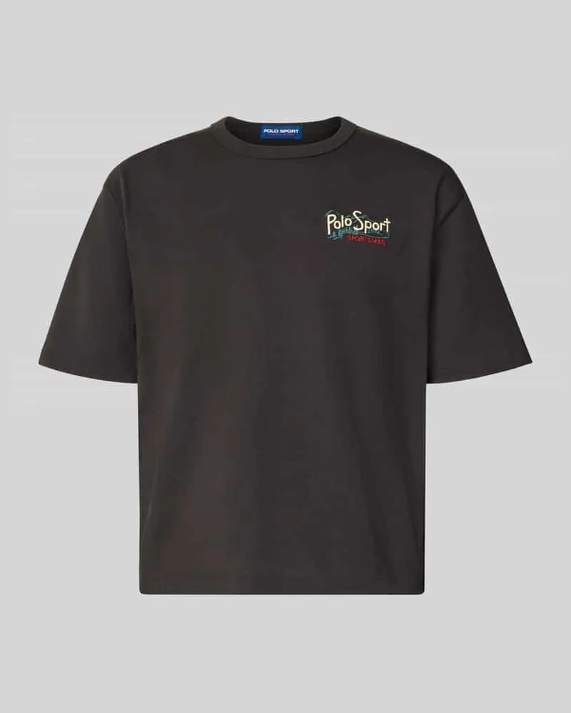 Ralph Lauren Relaxed Fit T-Shirt aus reiner Baumwolle Black