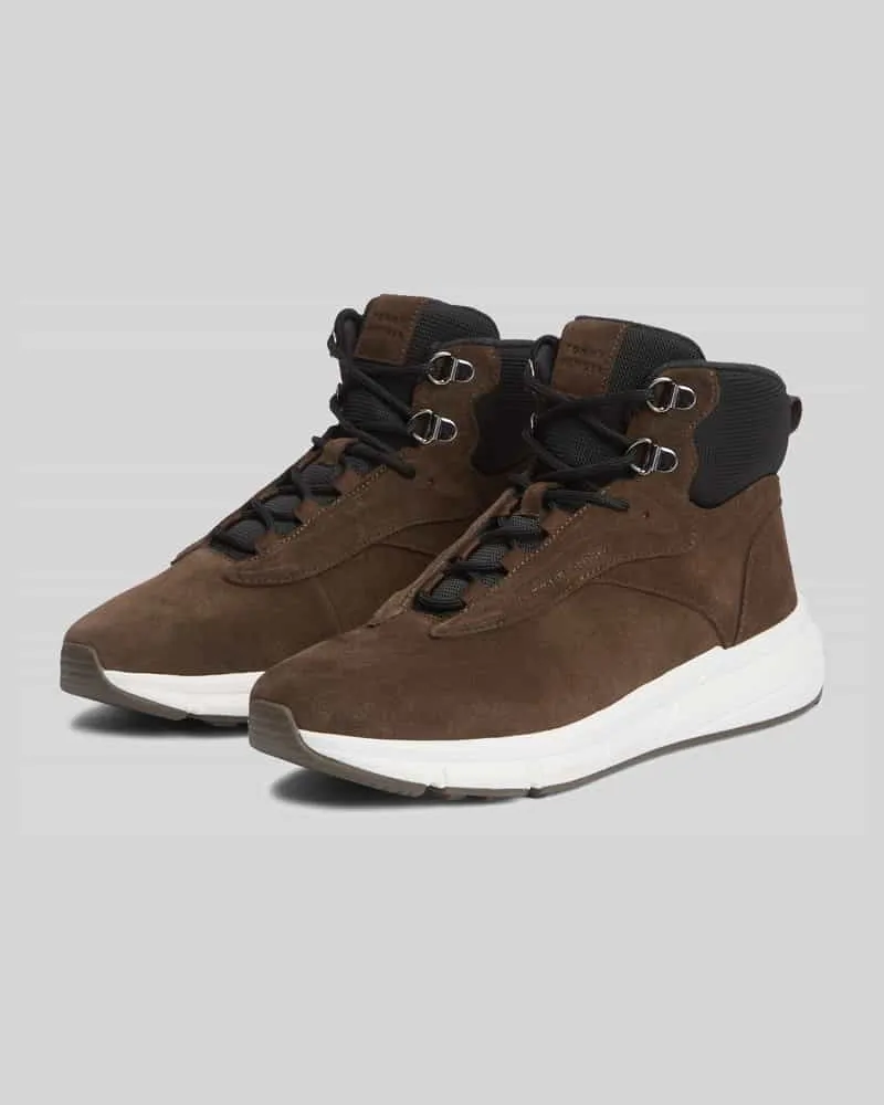 Tommy Hilfiger Boots aus echtem Rindsleder Dunkelbraun