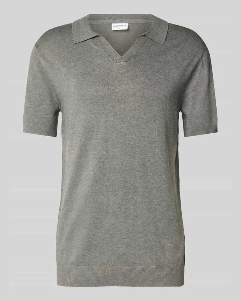 Lindbergh Slim Fit Poloshirt mit V-Ausschnitt Modell 'Ecovero 
