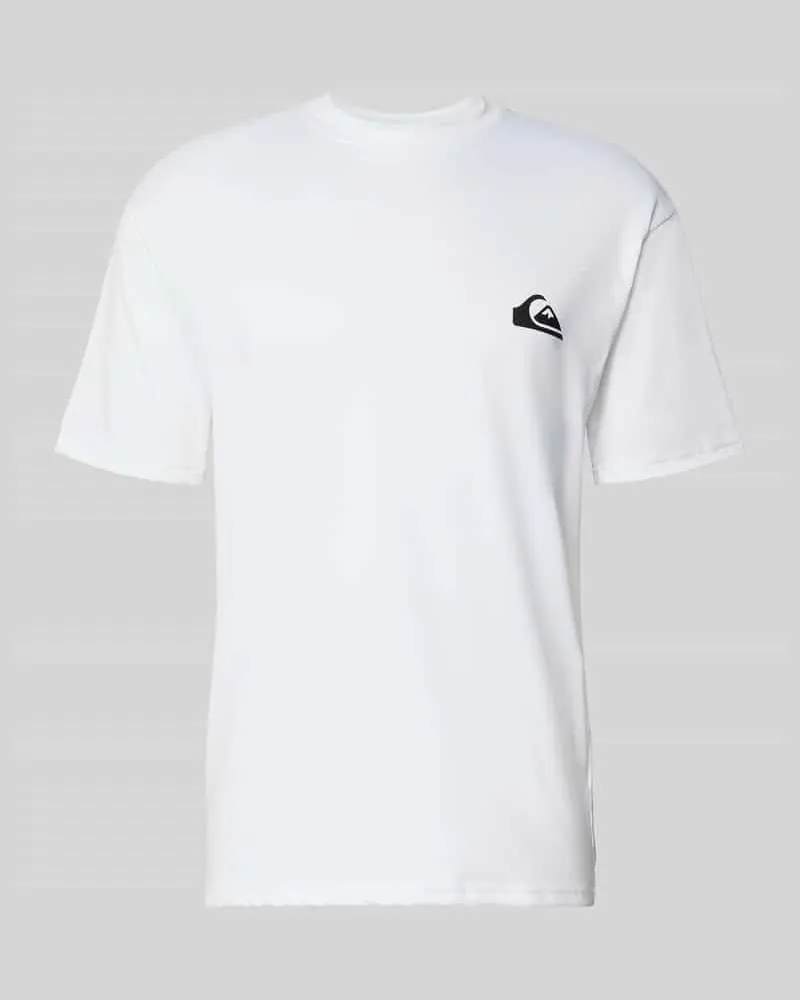 Quiksilver T-Shirt mit Rundhalsausschnitt und Logo Weiss