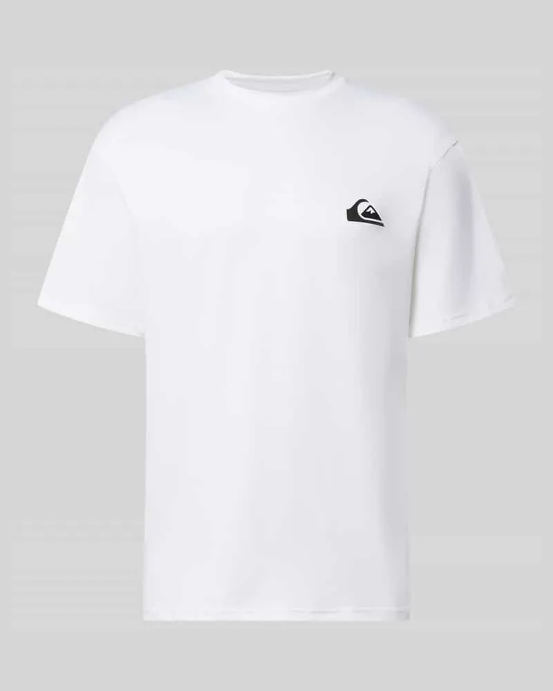 Quiksilver T-Shirt mit Rundhalsausschnitt und Logo Weiss
