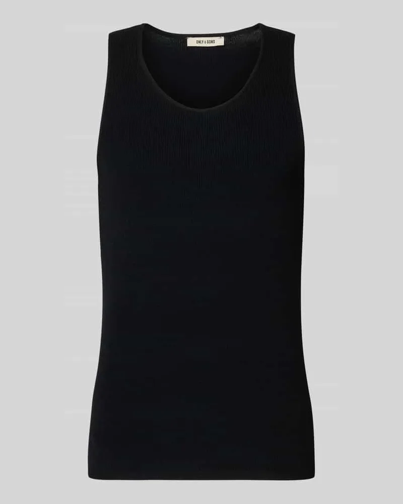 Only & Sons Regular Fit Tank Top aus Viskose-Mix Modell 'CHRIS Black