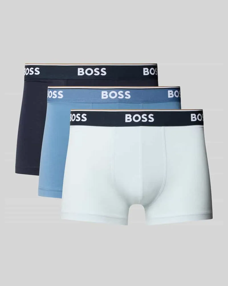 HUGO BOSS Trunks aus Baumwoll-Mix im 3er-Pack Blau