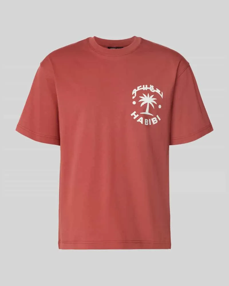 Strellson Regular Fit T-Shirt aus reiner Baumwolle Modell 'KARAN Hellrot