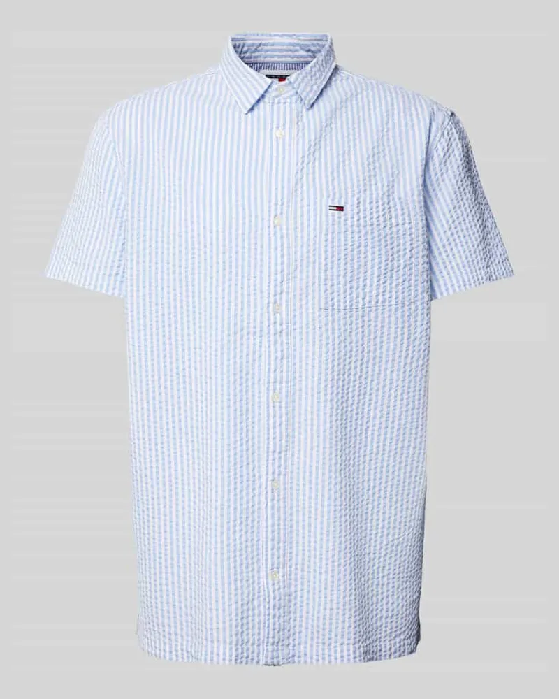 Tommy Hilfiger Regular Fit Freizeithemd mit Label-Stitching 