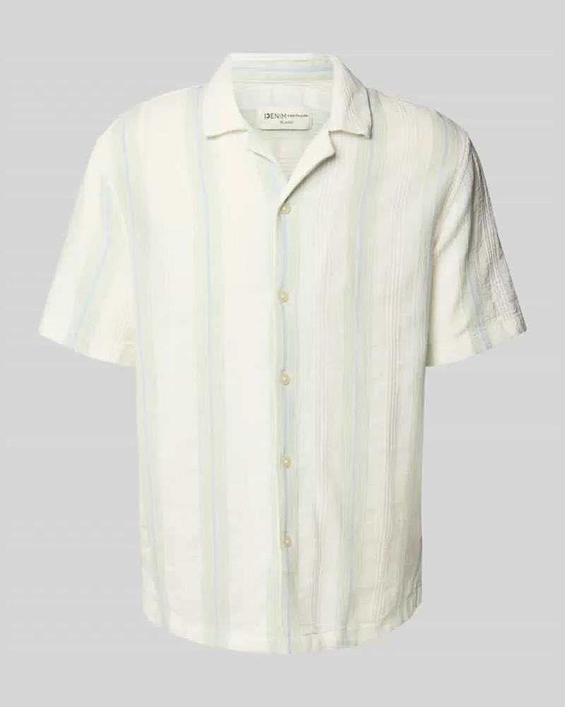 Tom Tailor Relaxed Fit Freizeithemd aus reiner Baumwolle Offwhite