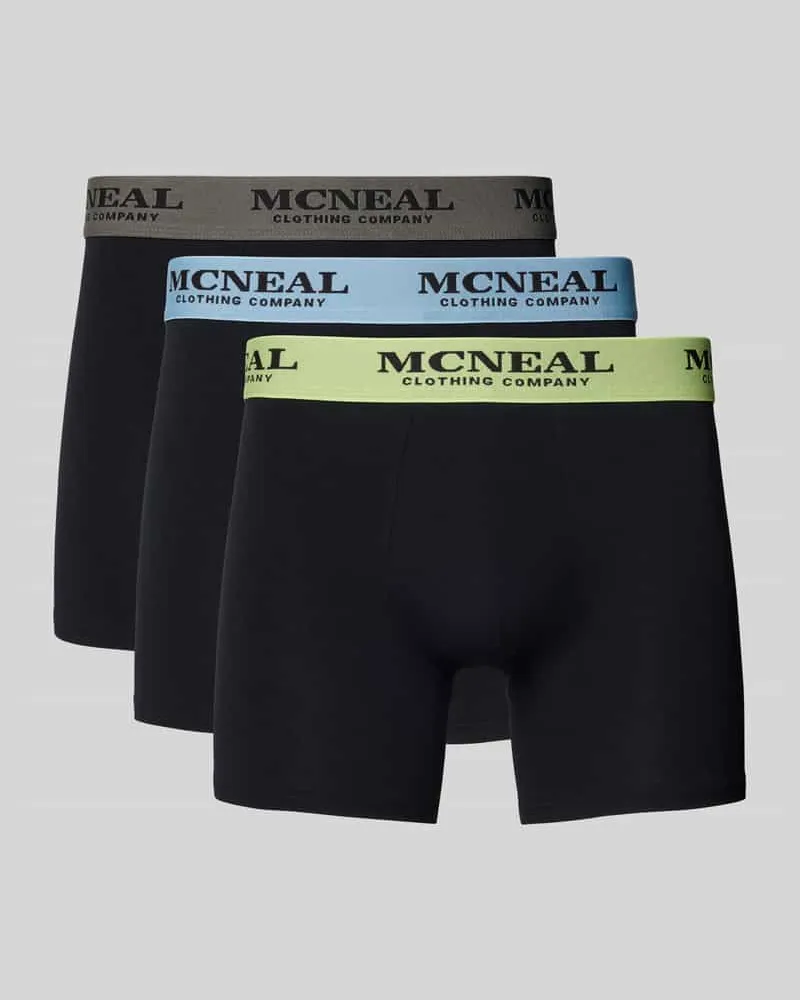 McNeal Trunks mit elastischem Label-Bund im 3er-Pack 