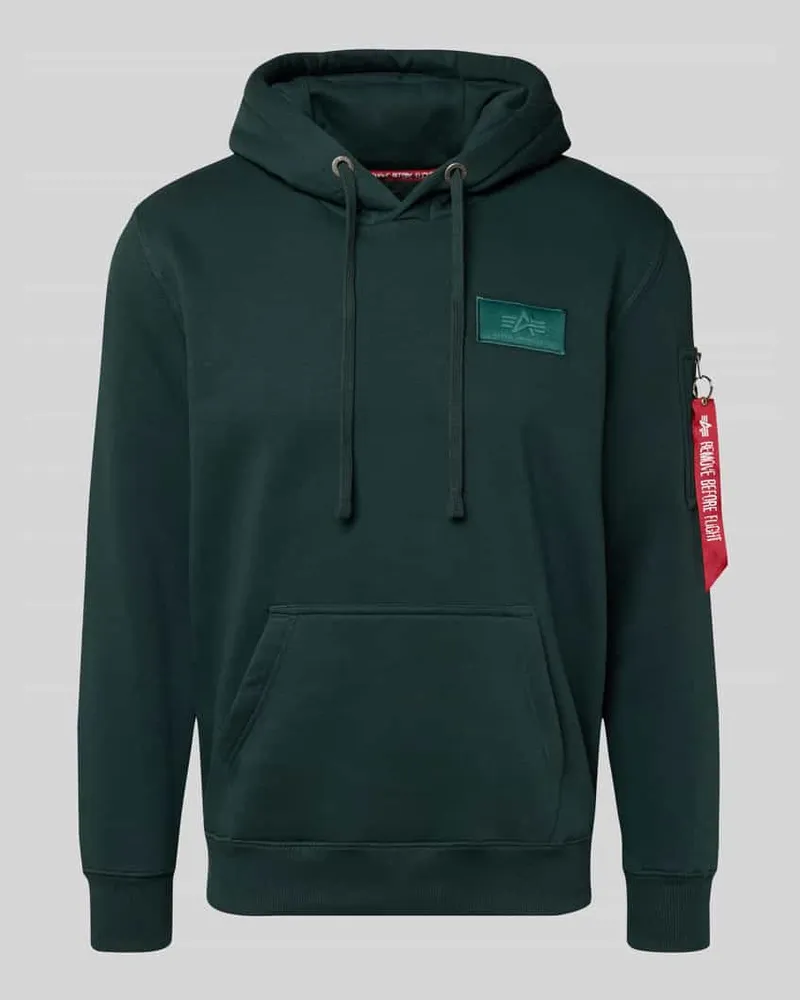 Alpha Industries Regular Fit Hoodie mit Logo-Patch Petrol
