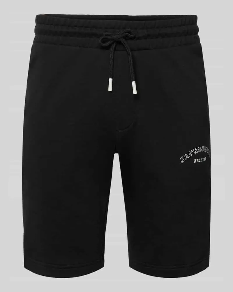 Jack & Jones Shorts mit Logo-Print Modell 'GORDON Black