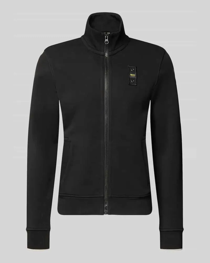 Blauer Sweatjacke mit Stehkragen Modell 'City New Black