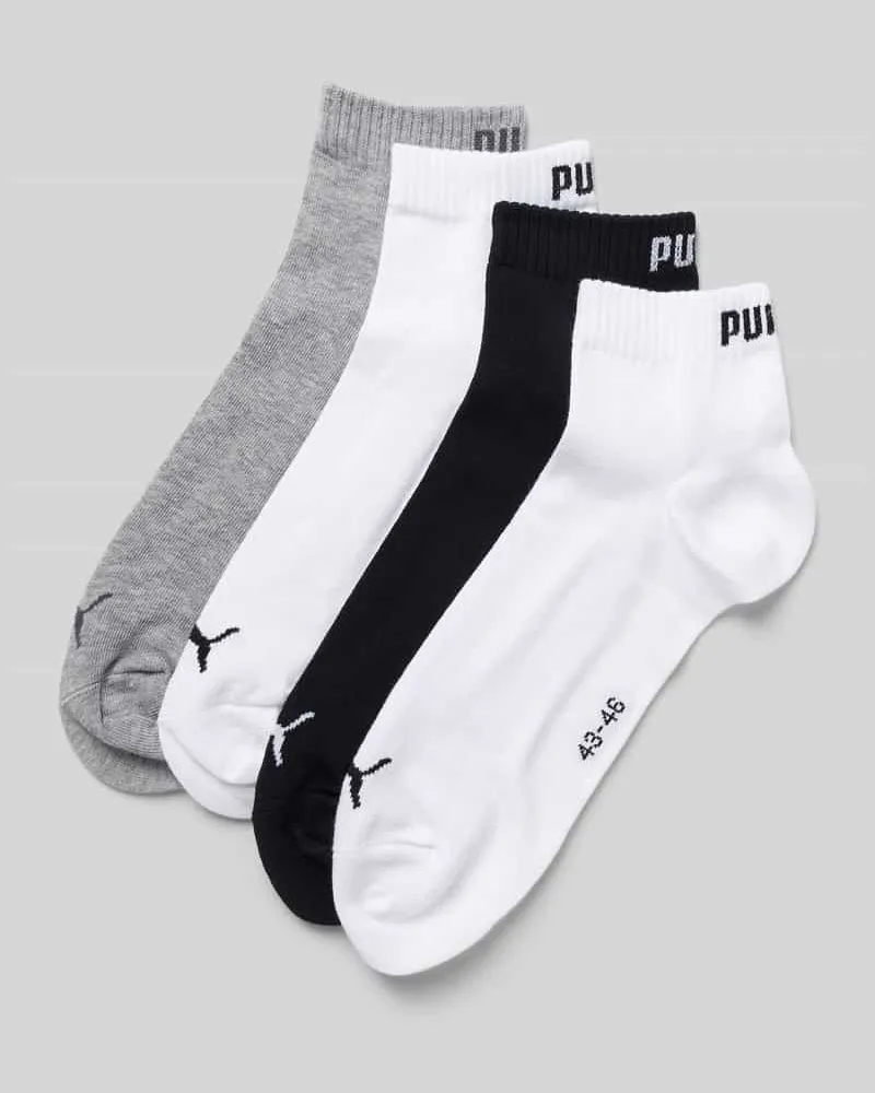 Puma Sneakersocken mit Label-Details im 4er-Pack 