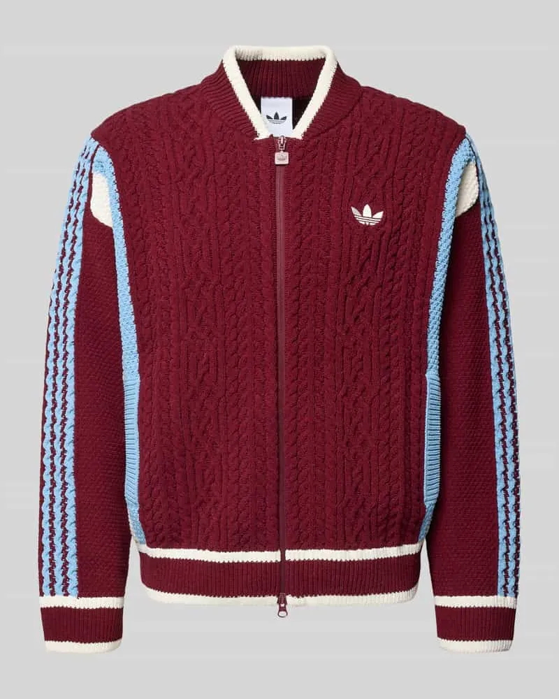 adidas Regular Fit Jacke in Strick-Optik Modell 'Wicons Bordeaux