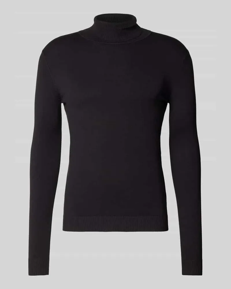 Casual Friday Wollpullover mit Label-Detail 