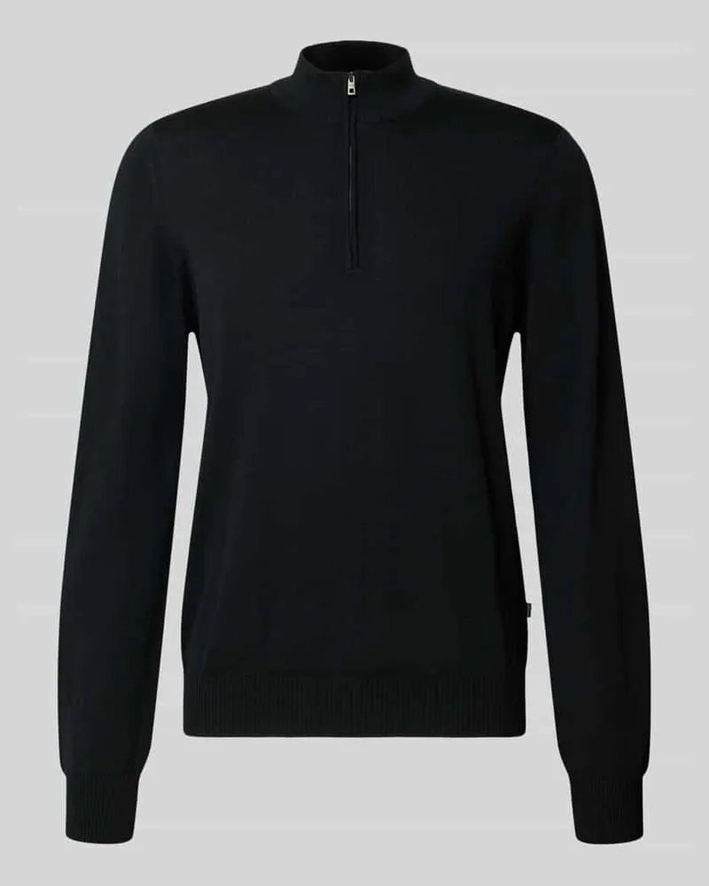 Maerz Regular Fit Sweatshirt aus reiner Schurwolle Black