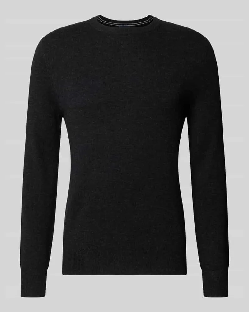 Christian Berg Regular Fit Strickpullover aus Woll-Kaschmir-Mix Anthrazit