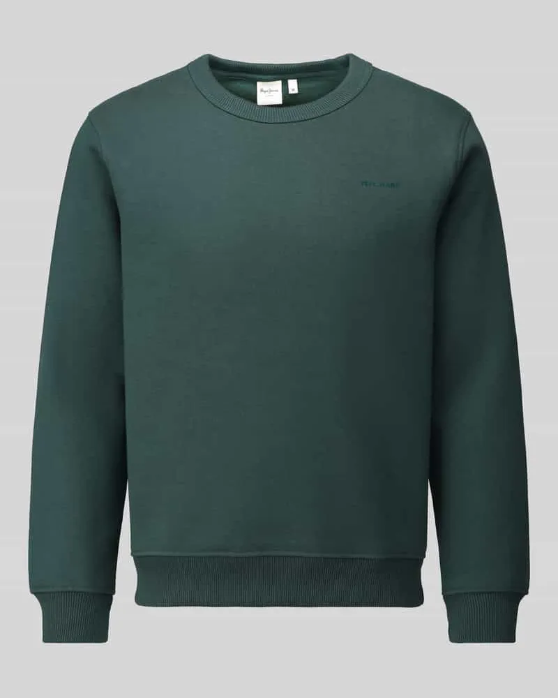 Pepe Jeans Regular Fit Sweatshirt aus Baumwoll-Mix Modell 'Jefferson Petrol