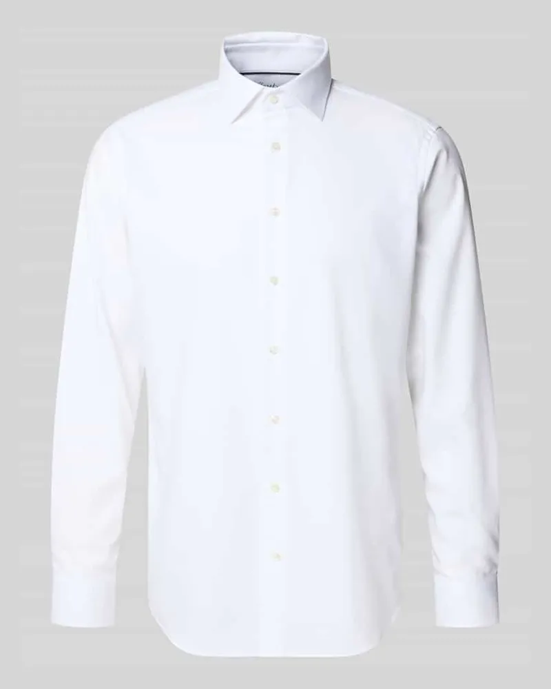 Christian Berg Regular Fit Businesshemd mit Kentkragen Weiss