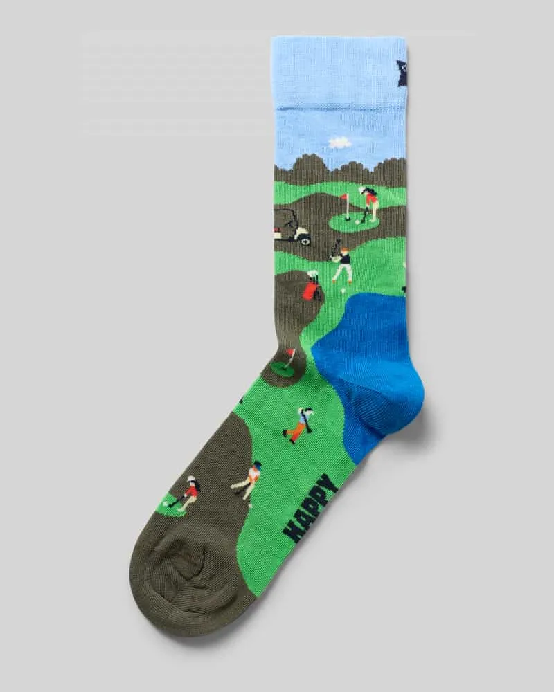 Happy Socks Socken mit Allover-Motiv-Print Gruen