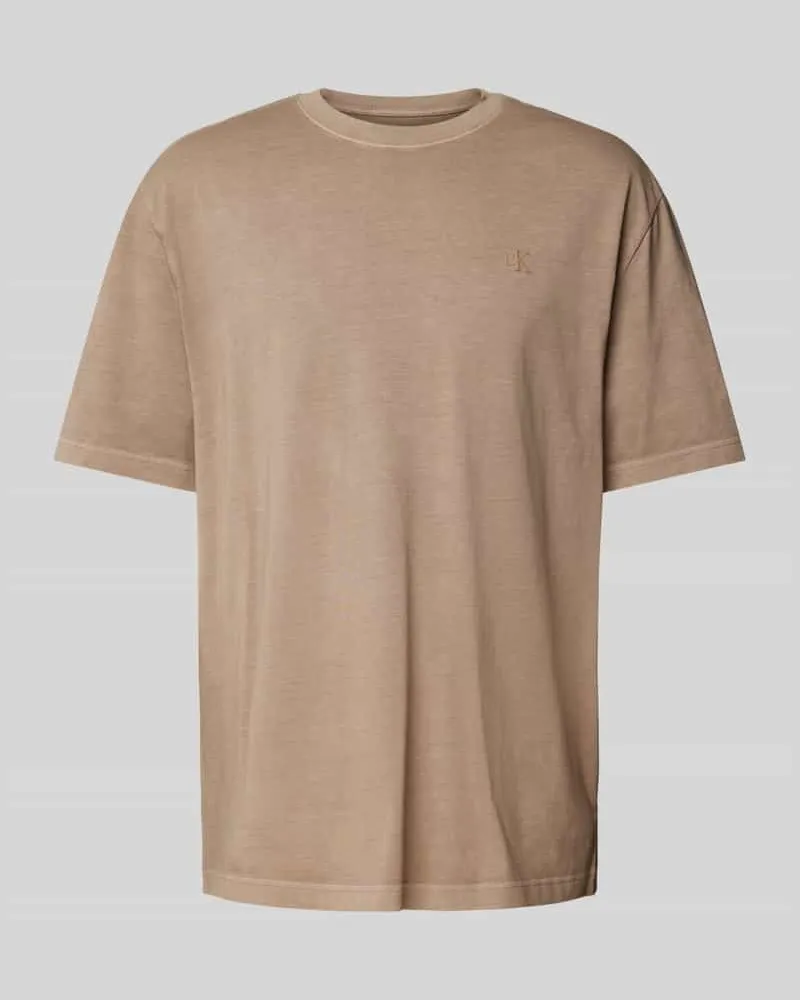 Calvin Klein T-Shirt mit Label-Detail Taupe